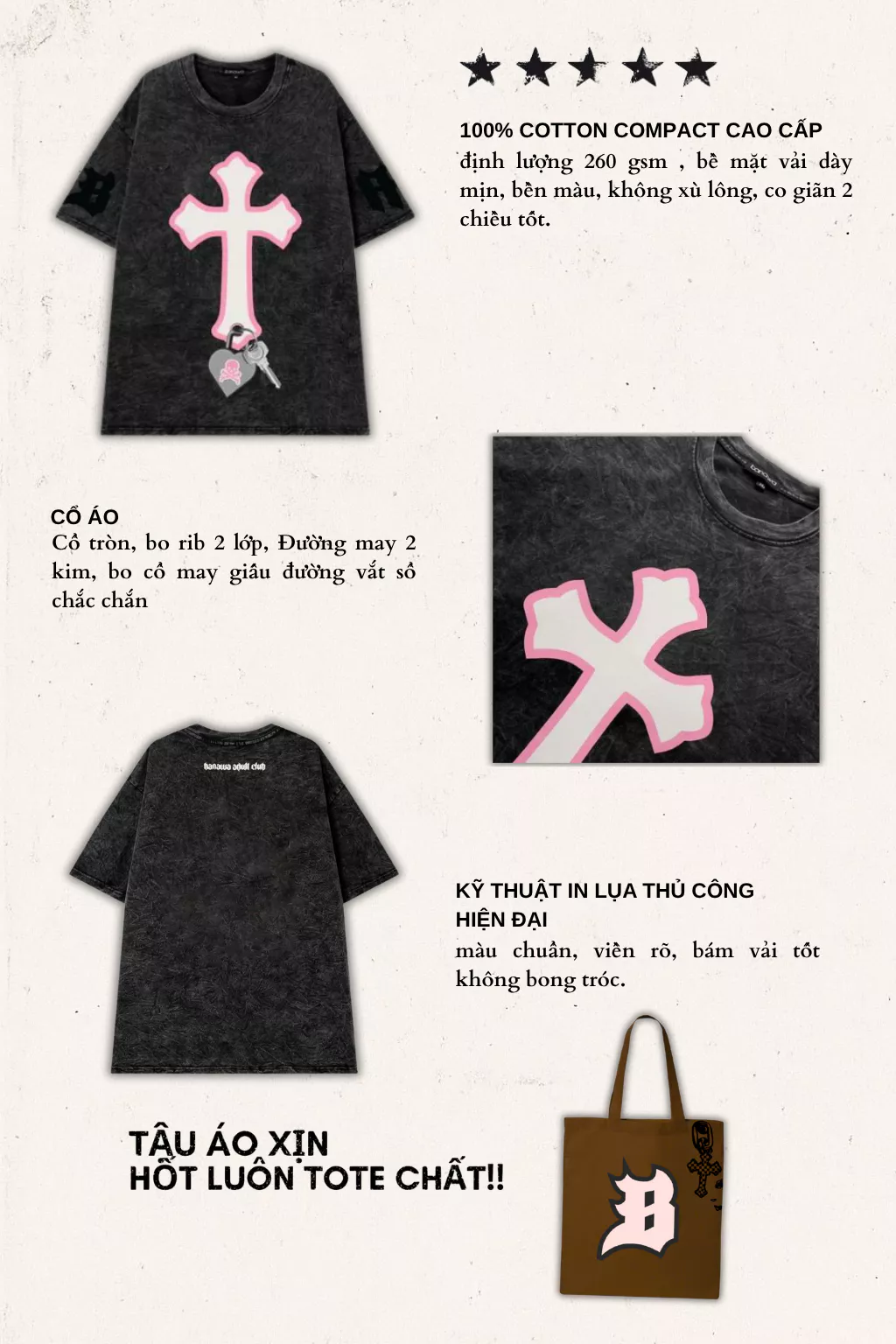 Áo Thun Unisex Banawa - Tee Rebel Faith Cross | Local Brand Chính Hãng