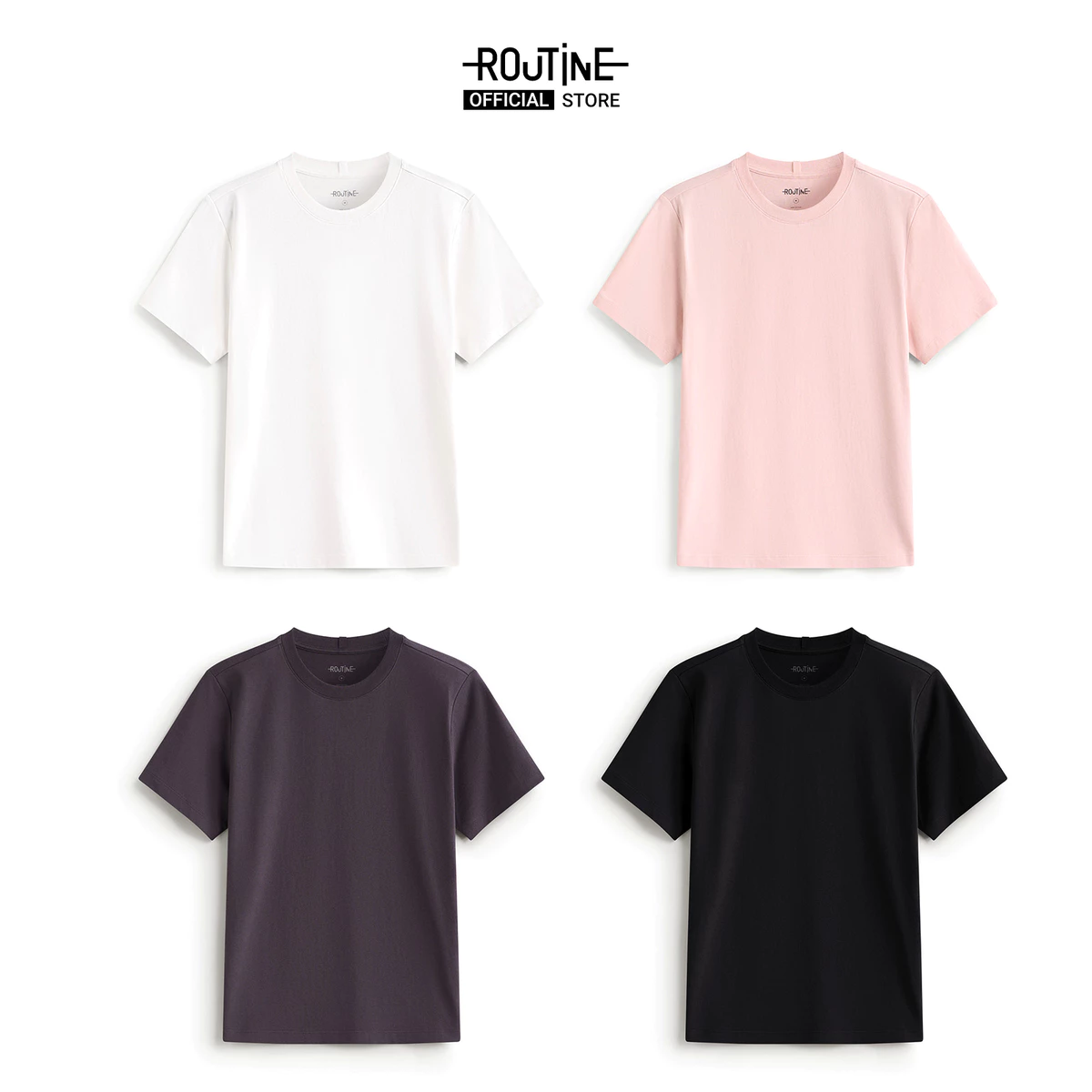 Áo Thun Nữ Tay Ngắn Trơn 100% Cotton Form Regular - Routine 10S24TSSW001