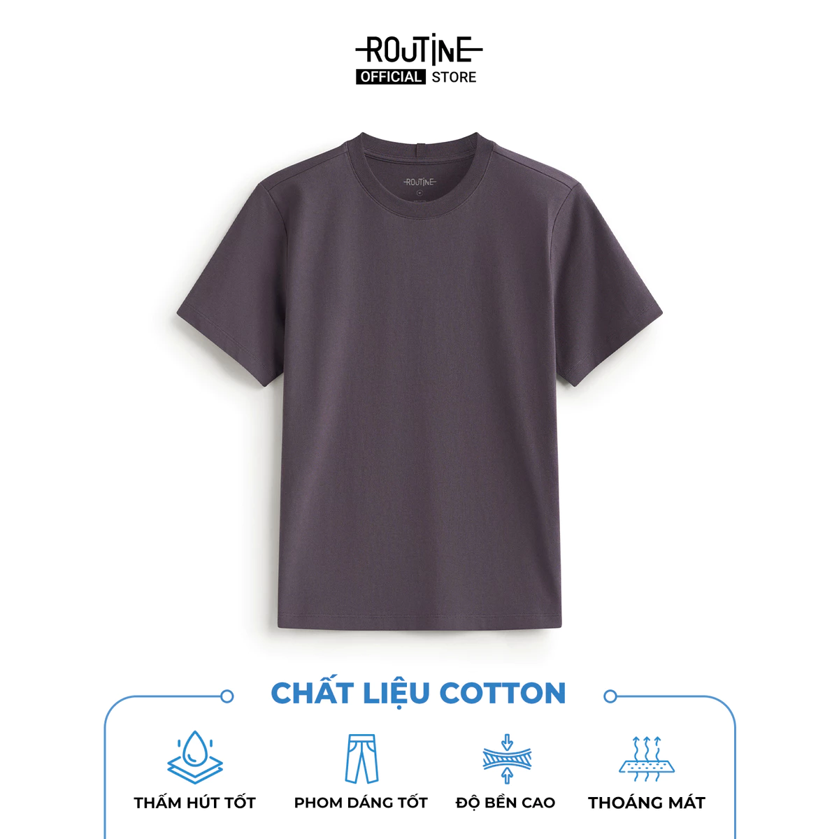 Áo Thun Nữ Tay Ngắn Trơn 100% Cotton Form Regular - Routine 10S24TSSW001