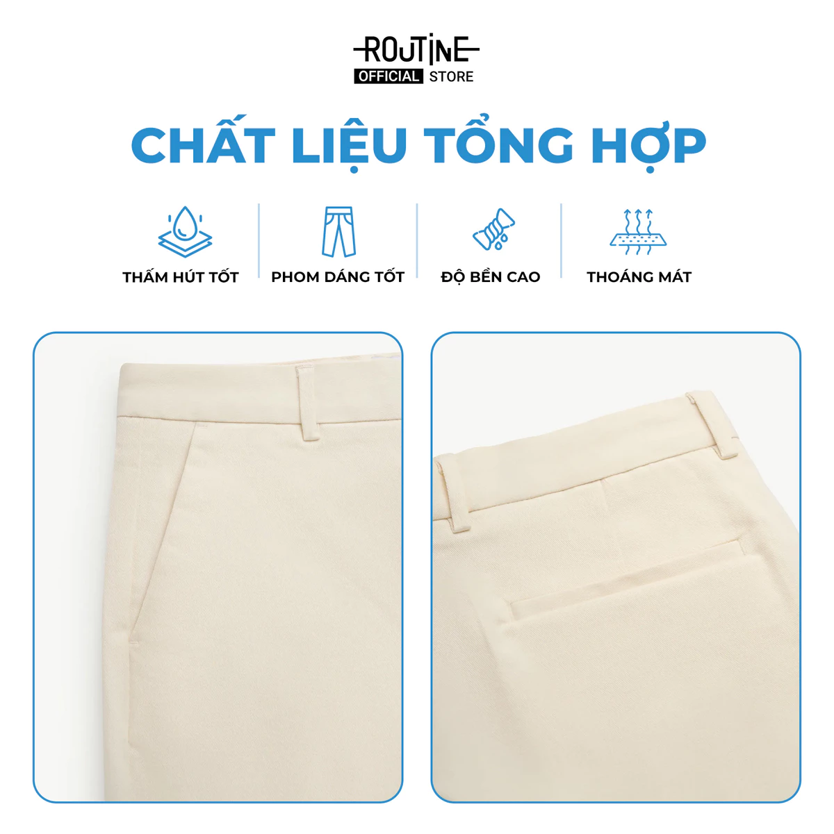 Quần Short Kaki Nam Form Straight - Routine 10S25PSH003