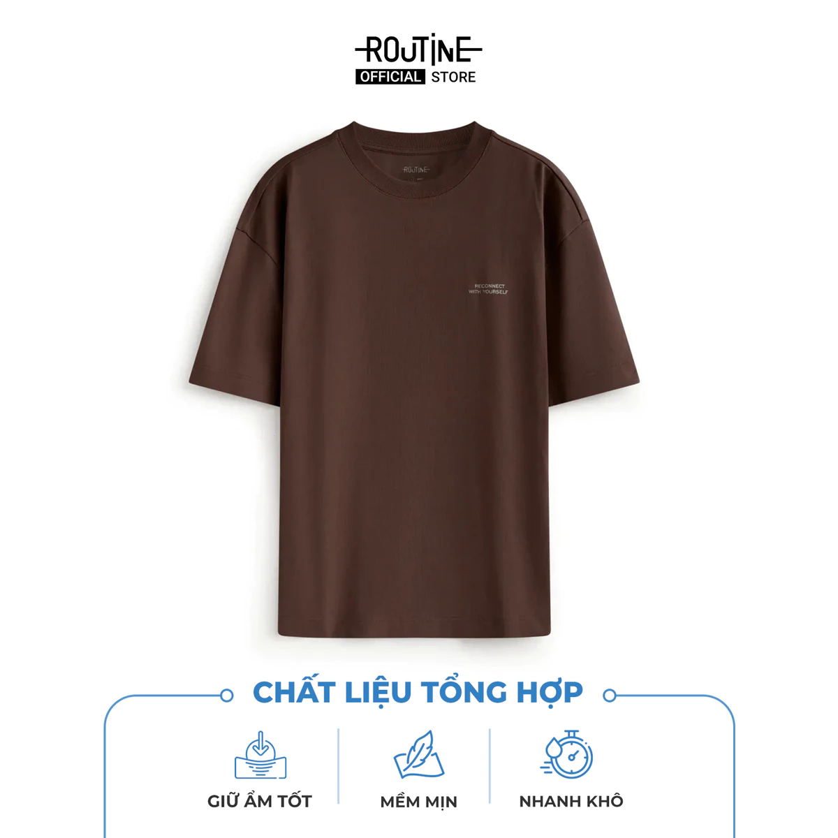 Áo Thun Tay Ngắn Nam Hình In Form Boxy - Routine 10F25TSS029