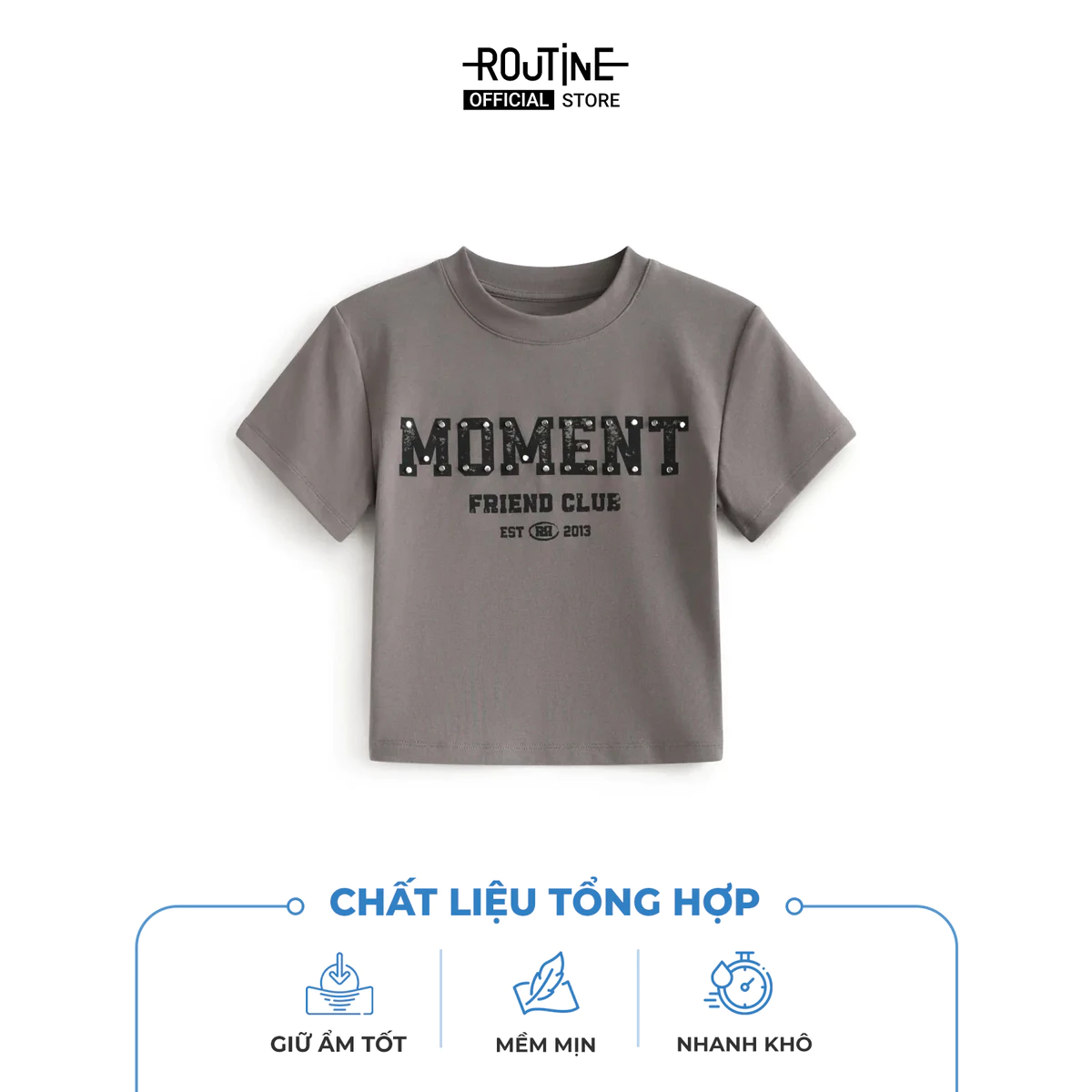 Áo Thun Tay Ngắn Nữ Hình In Form Fitted - Routine 10S25TSSW041
