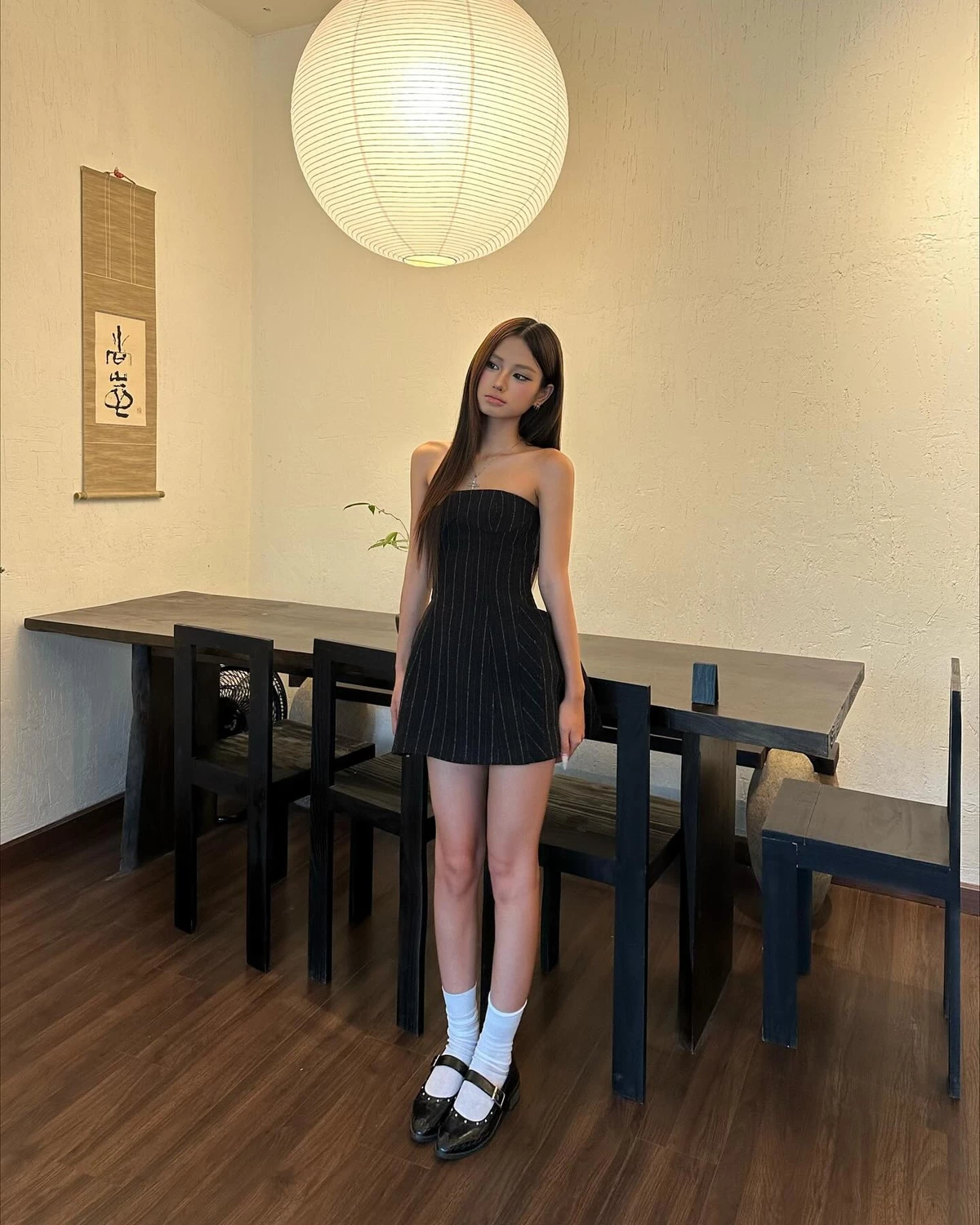 LSOUL Đầm Corset Chữ A Cúp Ngực Kẻ Sọc Dọc Dáng Chuông Sang Chảnh Kirsi Dress V25071685