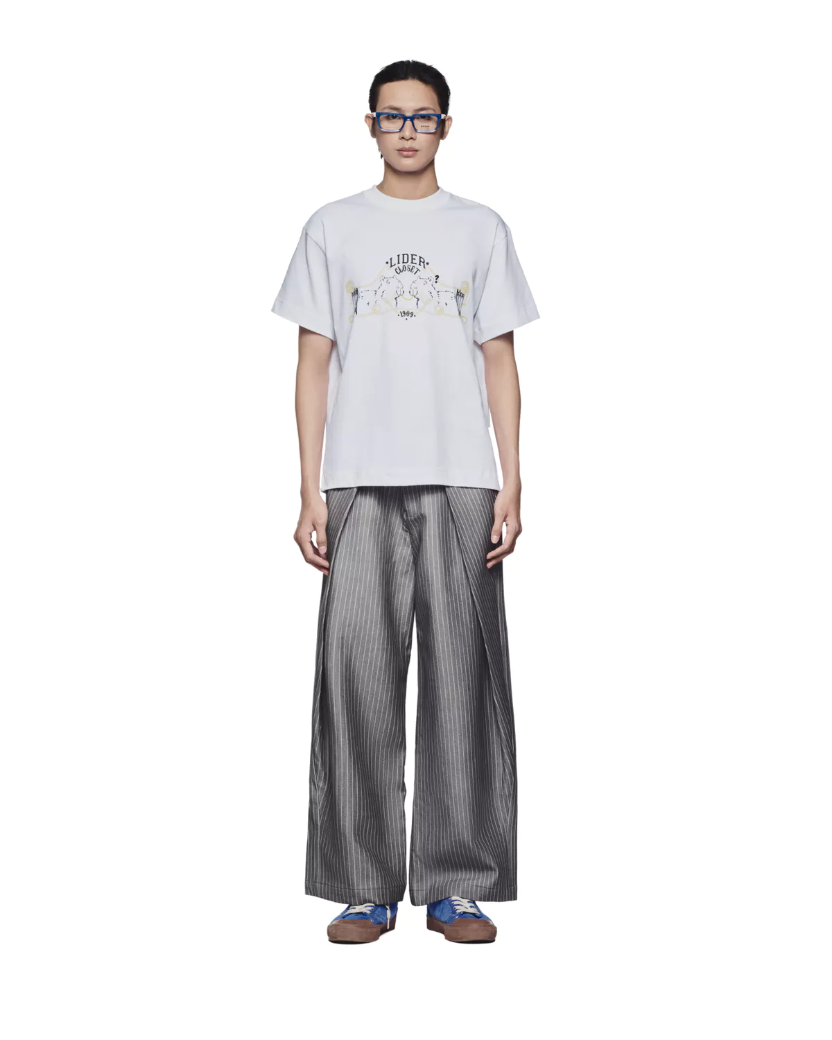 Quần Dài Vạt Chéo Ống Rộng Ly Lệch Unisex LIDER ROLLING STRAIGHT TROUSERS