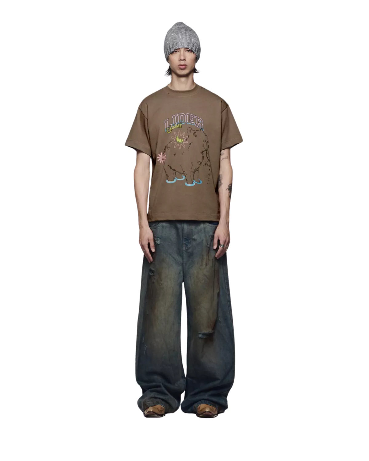 Áo Thun Unisex LIDER Phát Ra Tiếng Capybara Ủa Chất Cotton 2 Chiều