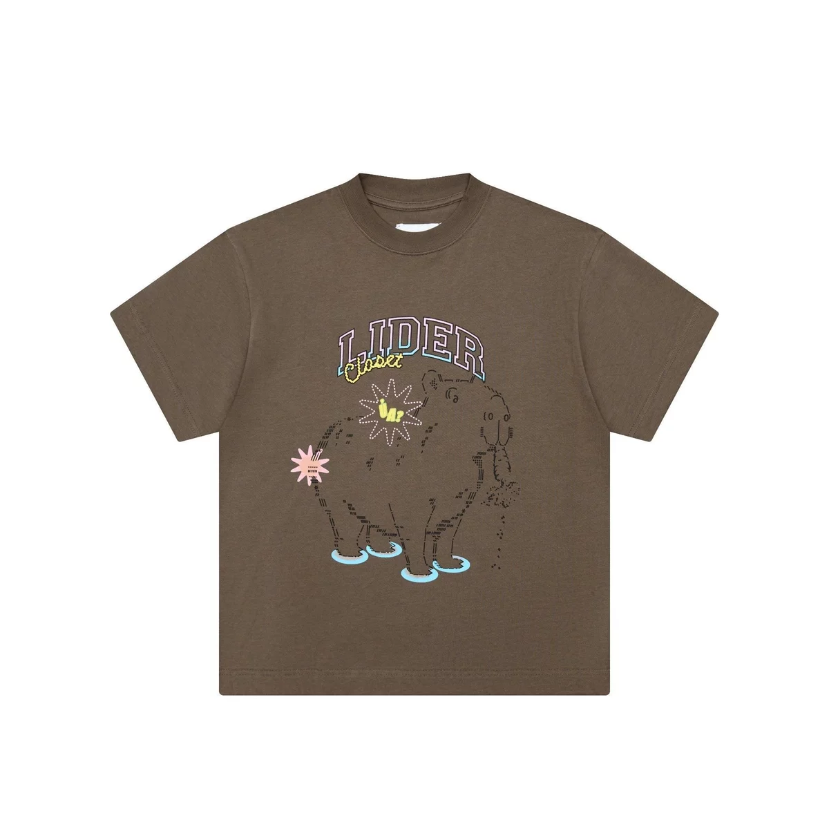 Áo Thun Unisex LIDER Phát Ra Tiếng Capybara Ủa Chất Cotton 2 Chiều