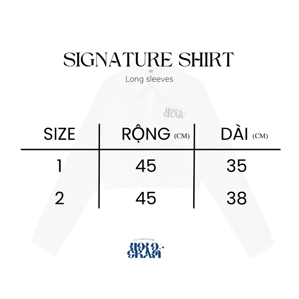 Áo sơ mi croptop tay dài Hologram phong cách nữ sinh Châu Á, Hologram long sleeve