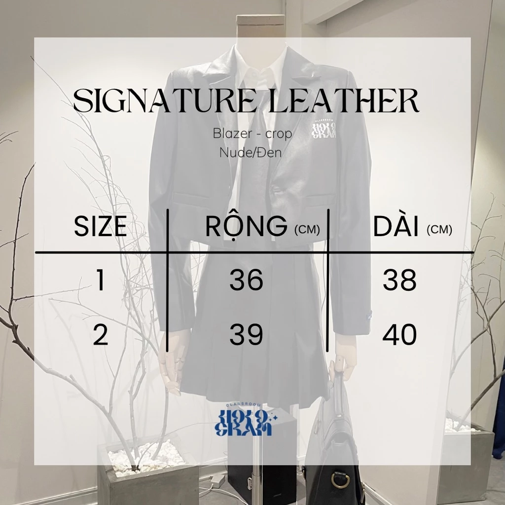 áo khoác da, Hologramvnn, SIGNATURE LEATHER BLAZER