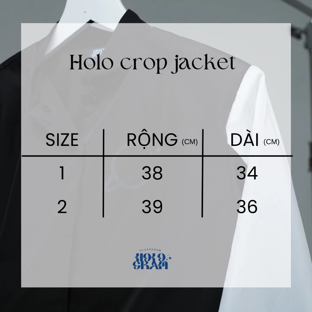 Áo khoác gió, Hologramvnn, HOLO CROP JACKET