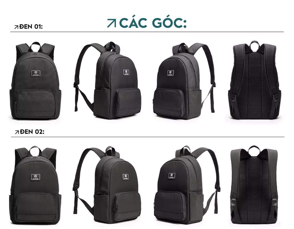 Balo Thời Trang Scarab Era Backpack Nam Nữ Đi Học Đi Làm Đựng Vừa Laptop 14 inch, Giấy A4, Vở, Bóp Bút, Nhiều Ngăn
