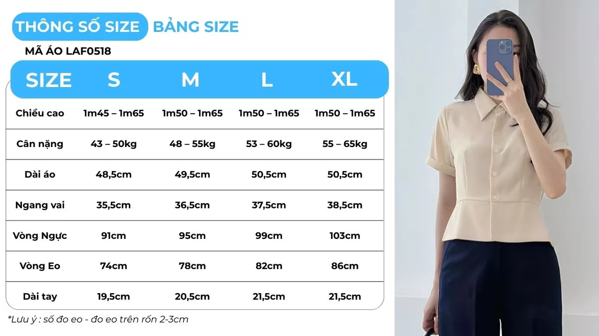 Áo Kiểu Nữ GUMAC Áo Sơ Mi Công Sở Dáng Lửng Ôm Eo Tôn Dáng Thanh Lịch Vải Chéo Ý LAF0518