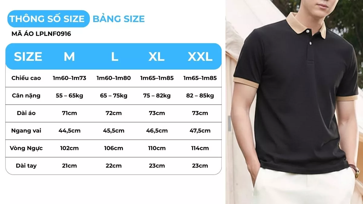 Áo Polo Nam GUMAC Form Suông Tay Ngắn Phối Màu Viền Bo Thanh Lịch LPLNF0916