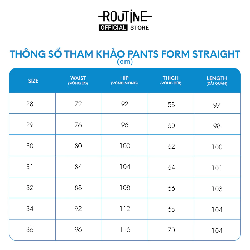 Quần Denim Nam Nhãn Point Túi Sau Form Straight - Routine 10F25DPA023