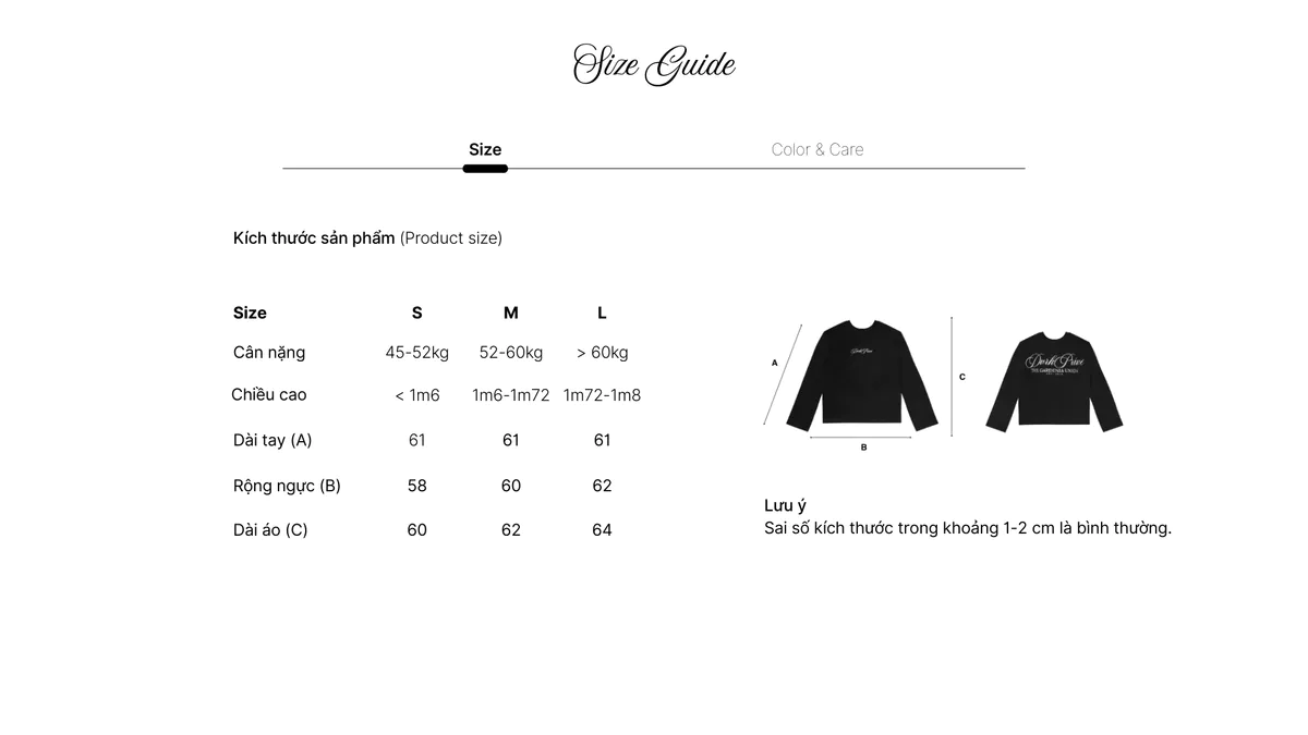 Áo Thun Tay Dài Unisex Form Boxy DVRK Privé Chất Vải Cotton Cao Cấp Gardenia Union - 2511U