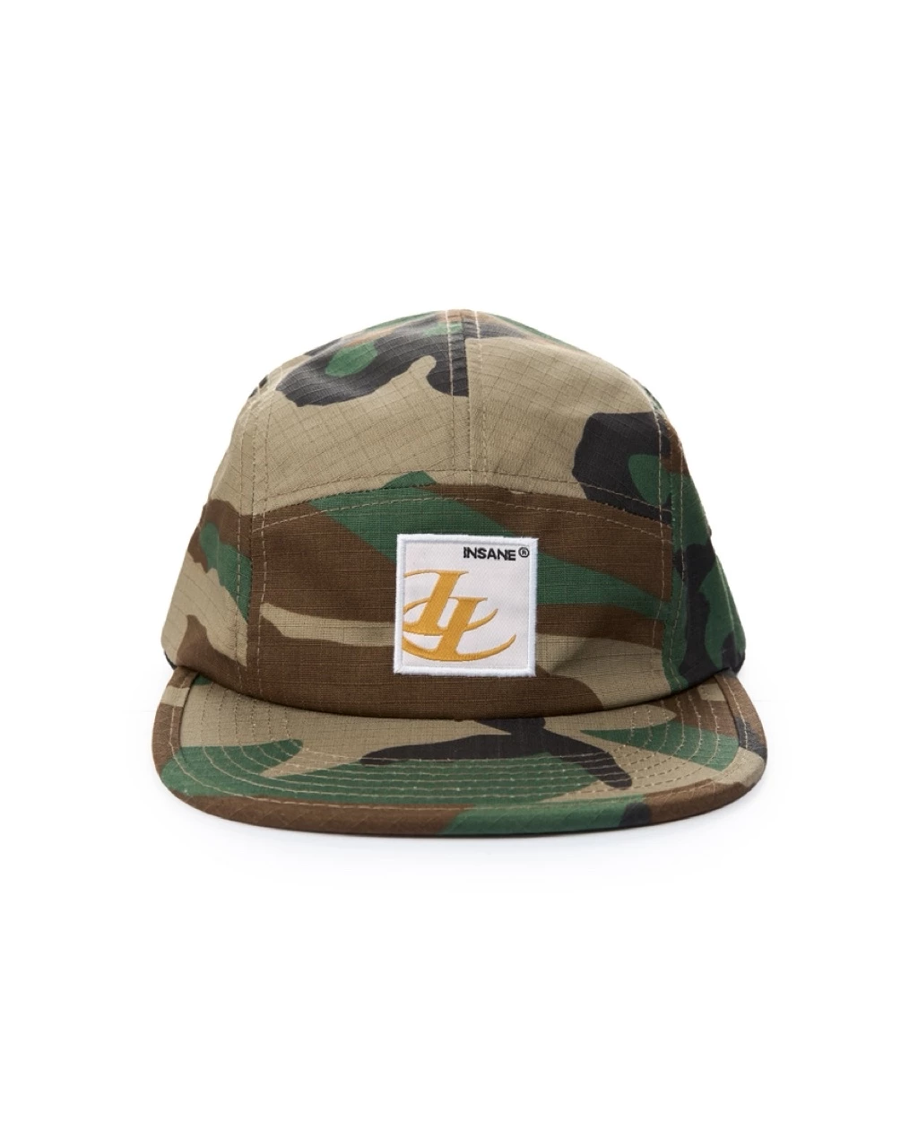 Nón Lưỡi Trai InsaneClo CAMO CAP Form 5Panel Unisex Chất Liệu Kaki Caro Nhập