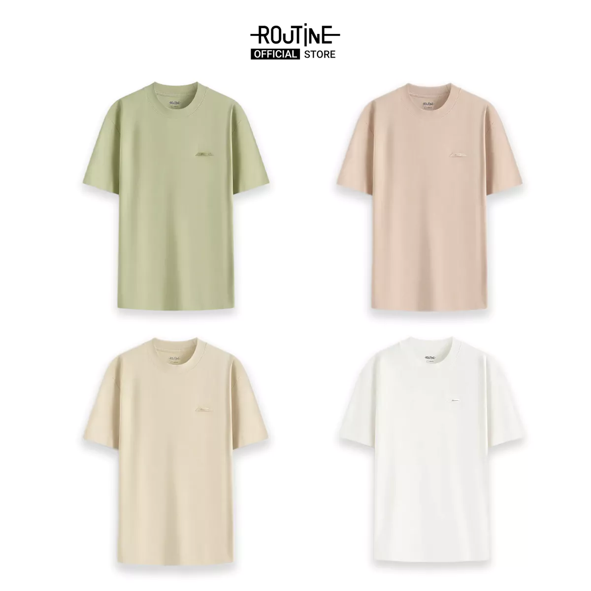 Áo Thun Vải Cotton Nhãn Trang Trí Form Regular - Routine 10S25TSS002