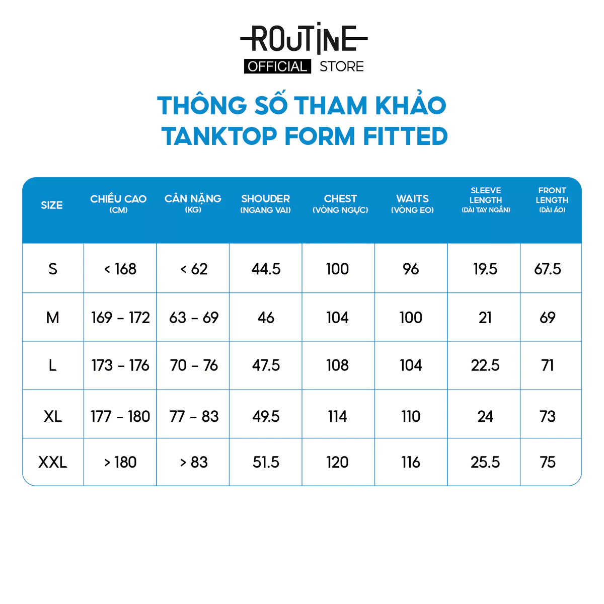 Áo Tanktop Thể Thao Nam Sát Nách Trơn Form Fitted - Routine 10S25TTOA001
