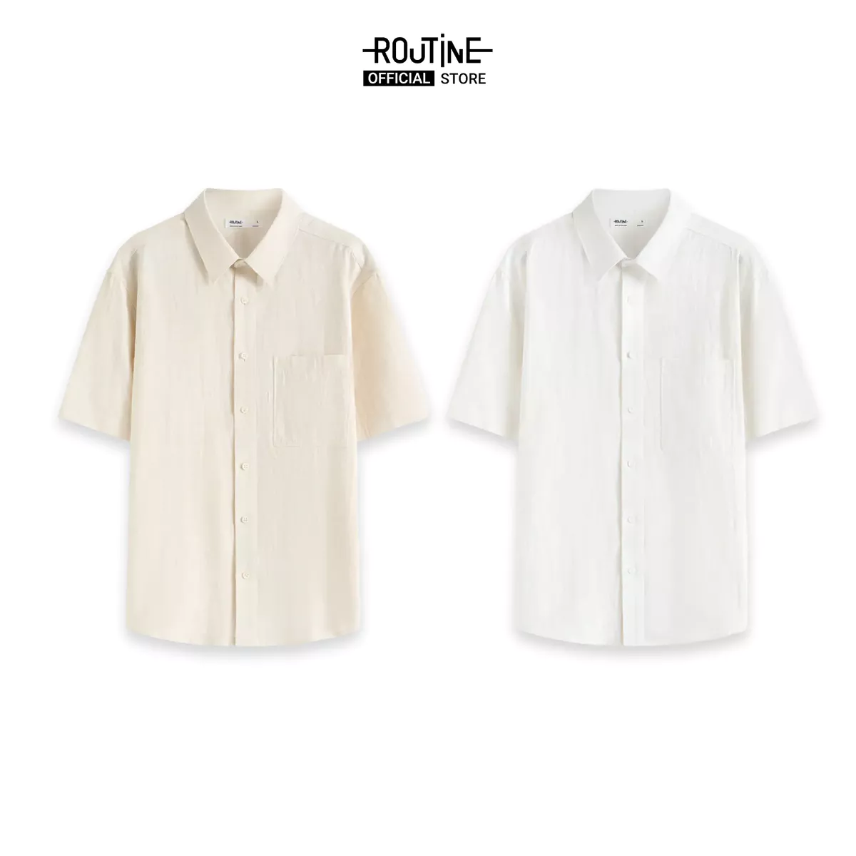 Áo Sơ Mi Tay Ngắn Nam Vải Texture Form Regular - Routine 10F25SHS006