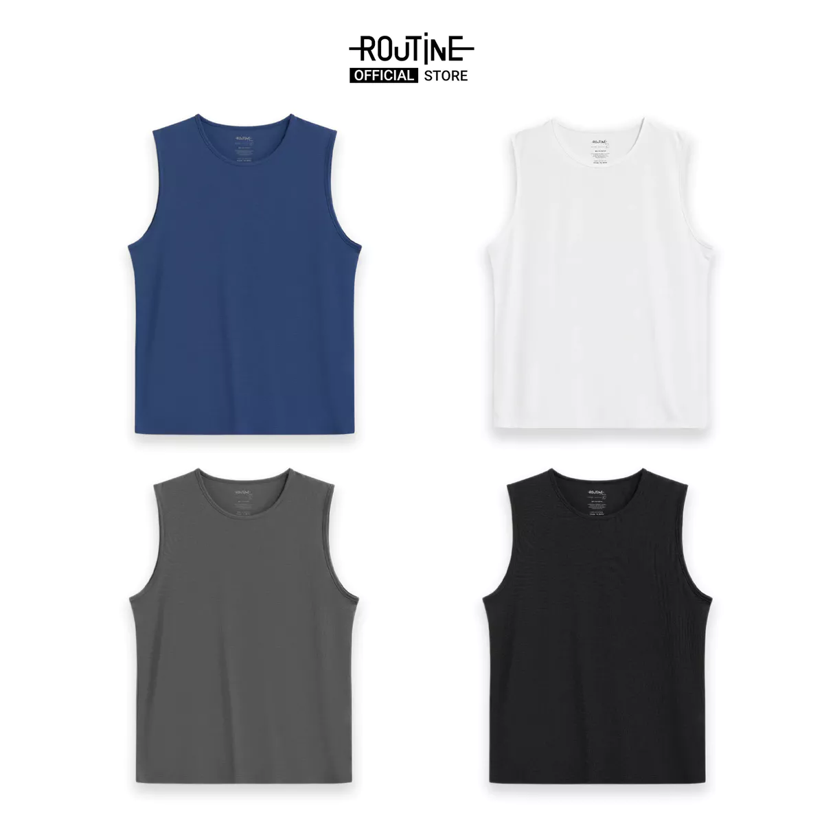 Áo Tanktop Thể Thao Nam Sát Nách Trơn Form Fitted - Routine 10S25TTOA001