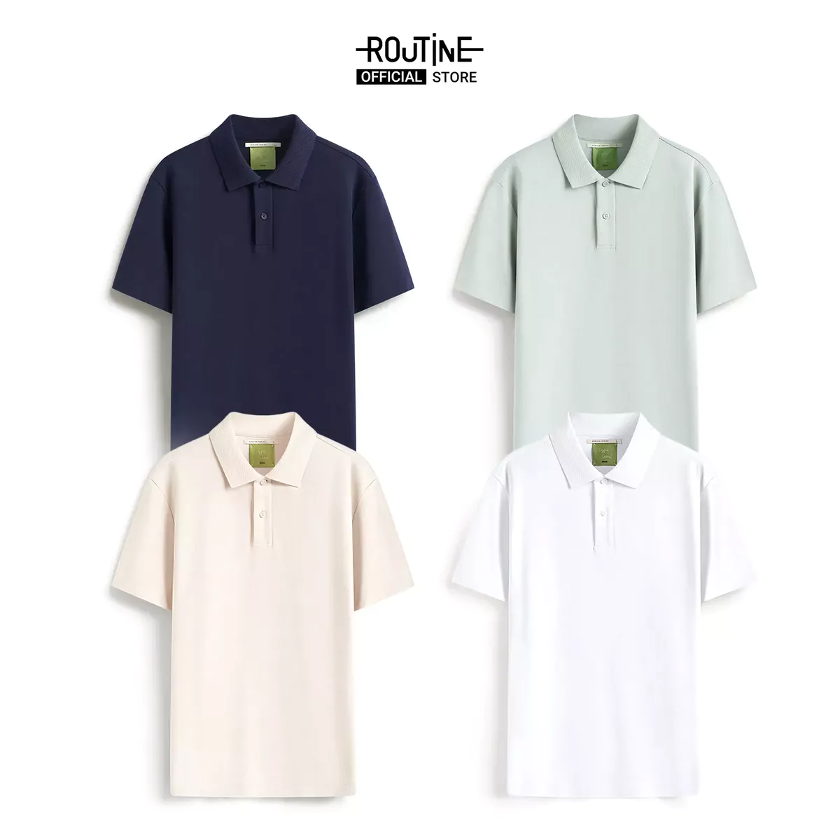 Áo Polo Nam Tay Ngắn Vải S.Café Bo Cổ Gân Form Fitted - Routine 10S25POL028
