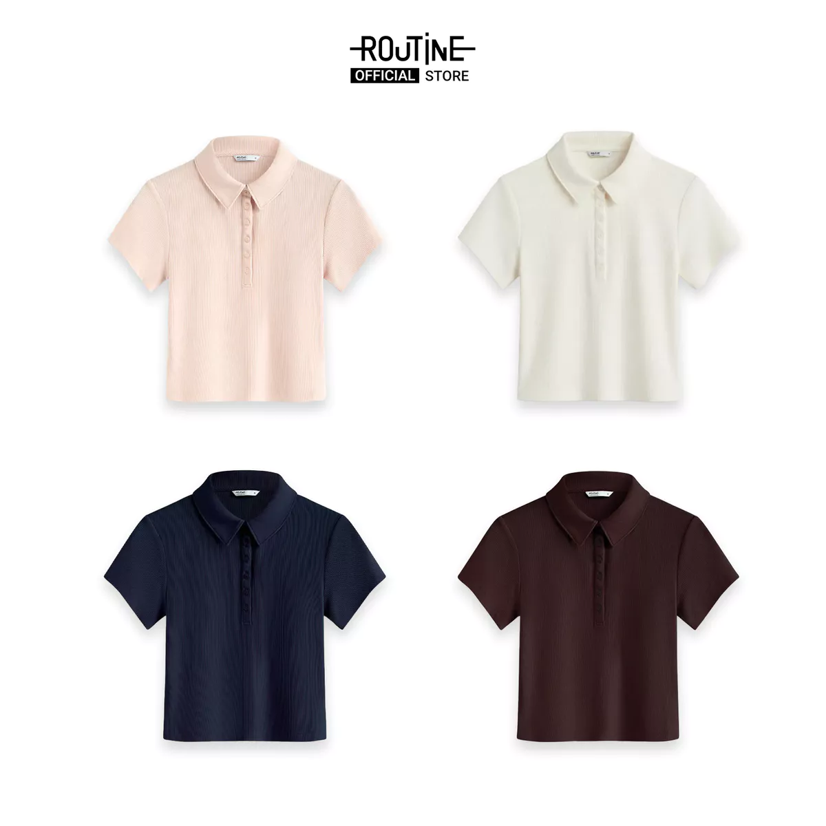 Áo Polo Nữ Cotton Ngắn Tay Form Fitted - Routine 10S25POLW001