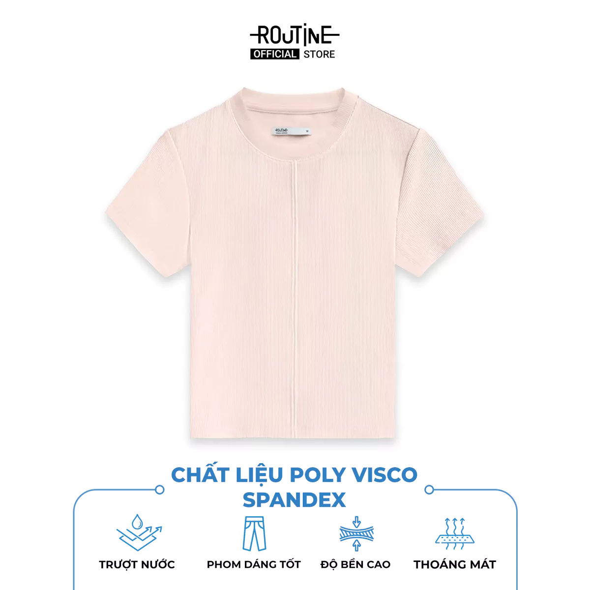 Áo Thun Nữ Tay Ngắn Trơn Form Fitted Cropped - Routine 10S25TSSW001