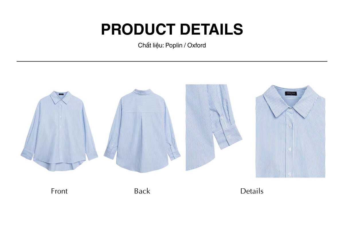 Áo sơ mi Basic Oversize Shirt (form cũ) MONO TALK nhiều màu, mềm mát, hạn chế nhăn T10001FT