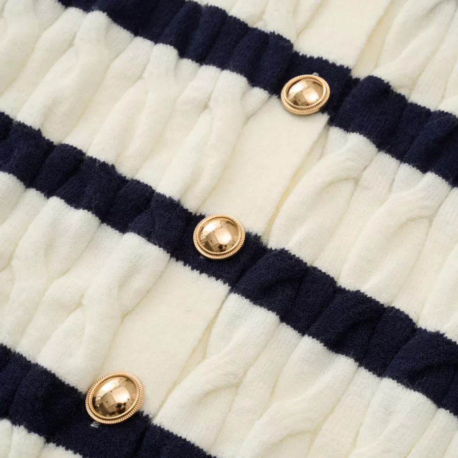Áo cardigan len lông thỏ vặn thừng The Cable Cardigan Mono Talk - MCS26W-T30009FB