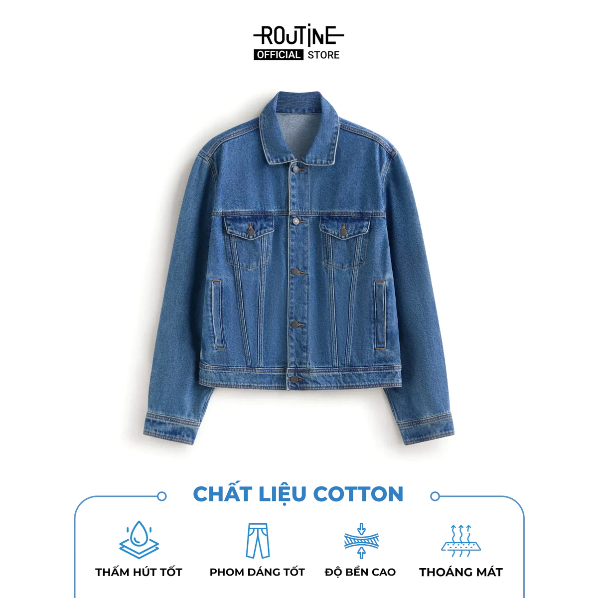 Áo Khoác Denim Nam Form Regular - Routine 10F25DJA002