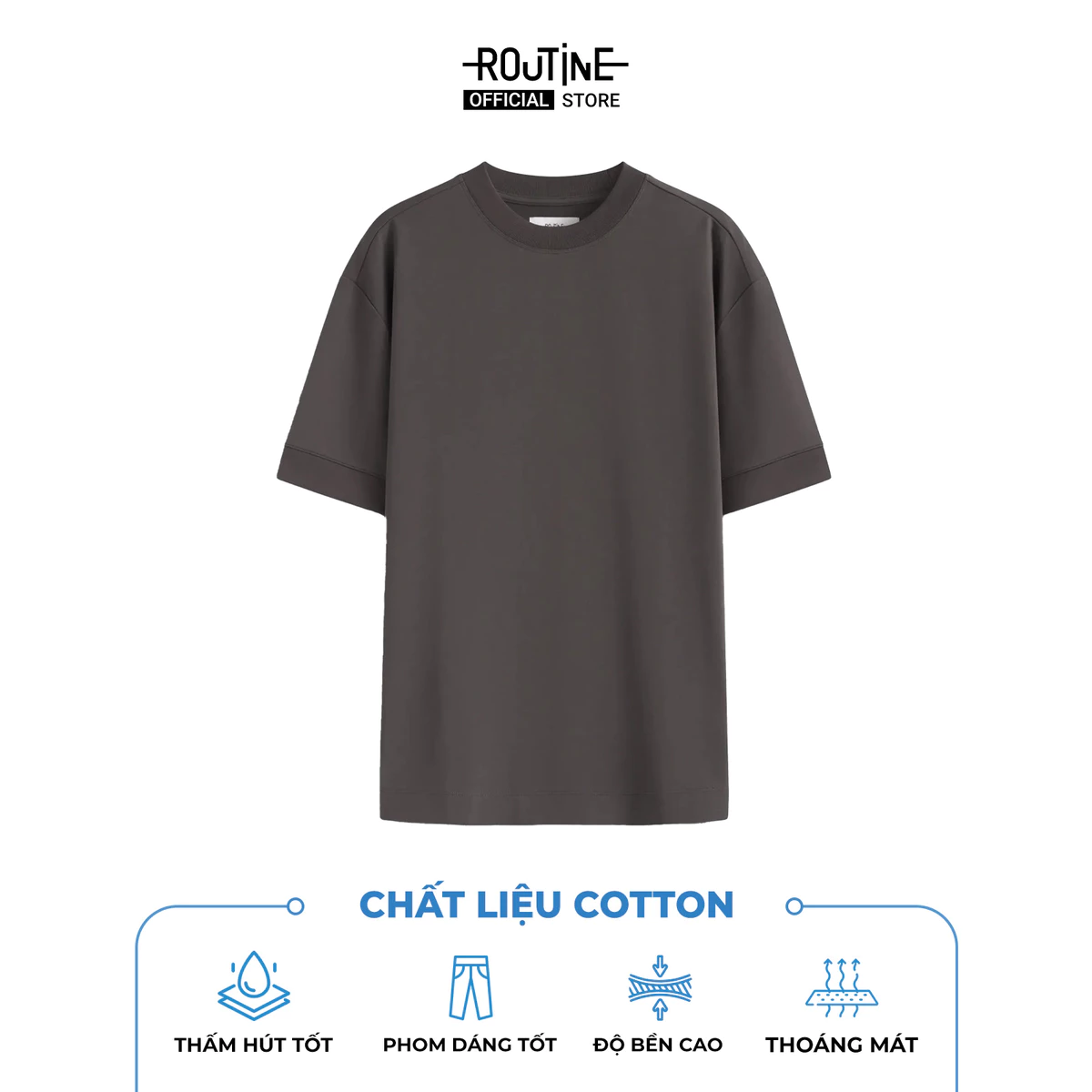 Áo Thun Tay Ngắn Vải French Terry Form Loose - Routine 10F24TSS048