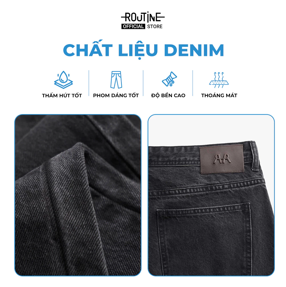 Quần Jeans Nam Form Straight - Routine 10F25DPA035