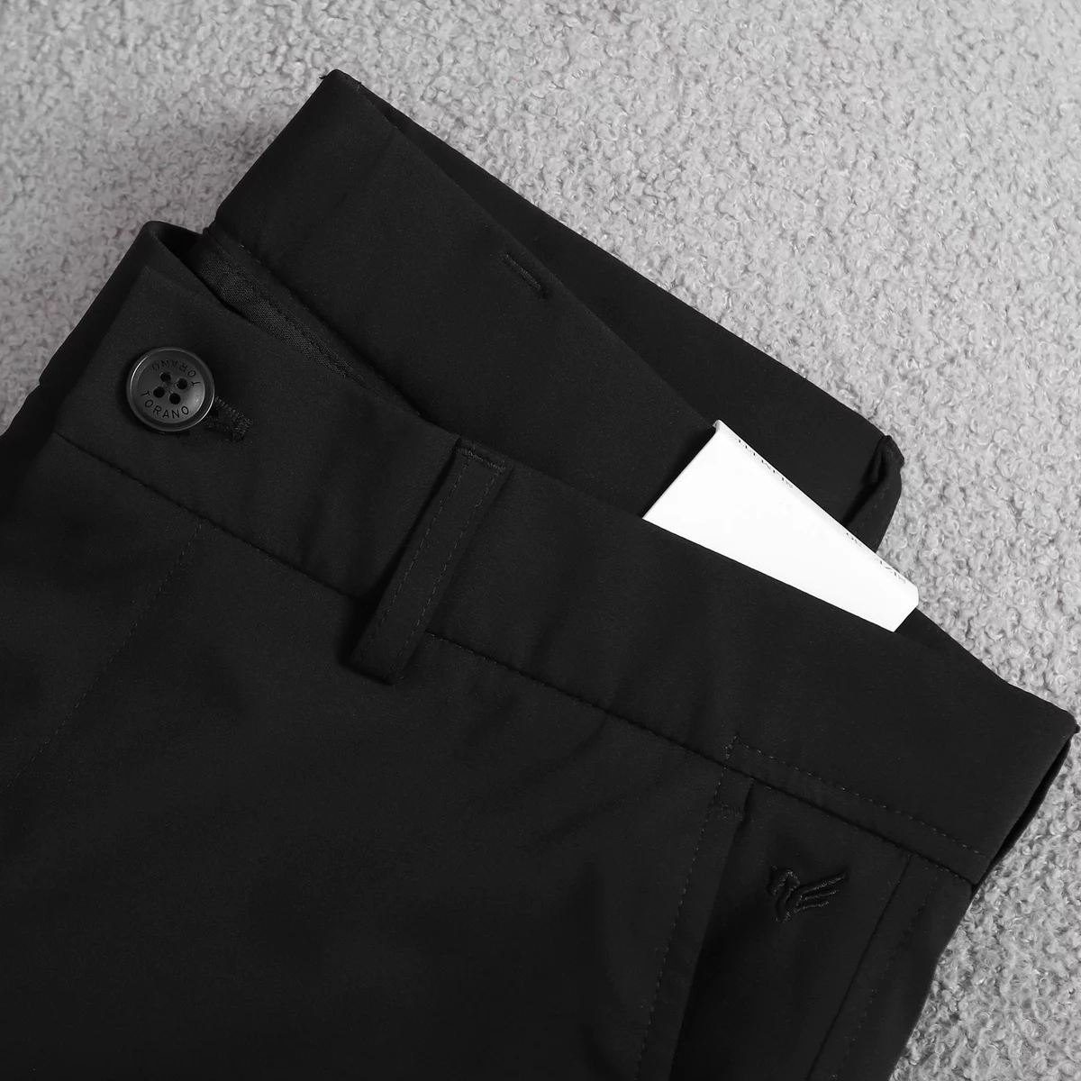 Quần âu slimfit trơn nam TORANO cạp luồn chun thêu logo Lịch Lãm Trẻ Trung Hàn Quốc GABT503