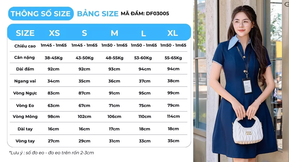 Đầm Dáng A Nữ GUMAC Váy Công Sở Cổ Sơ Mi Phối Sọc Đính Nút Vàng Thanh Lịch DF03005