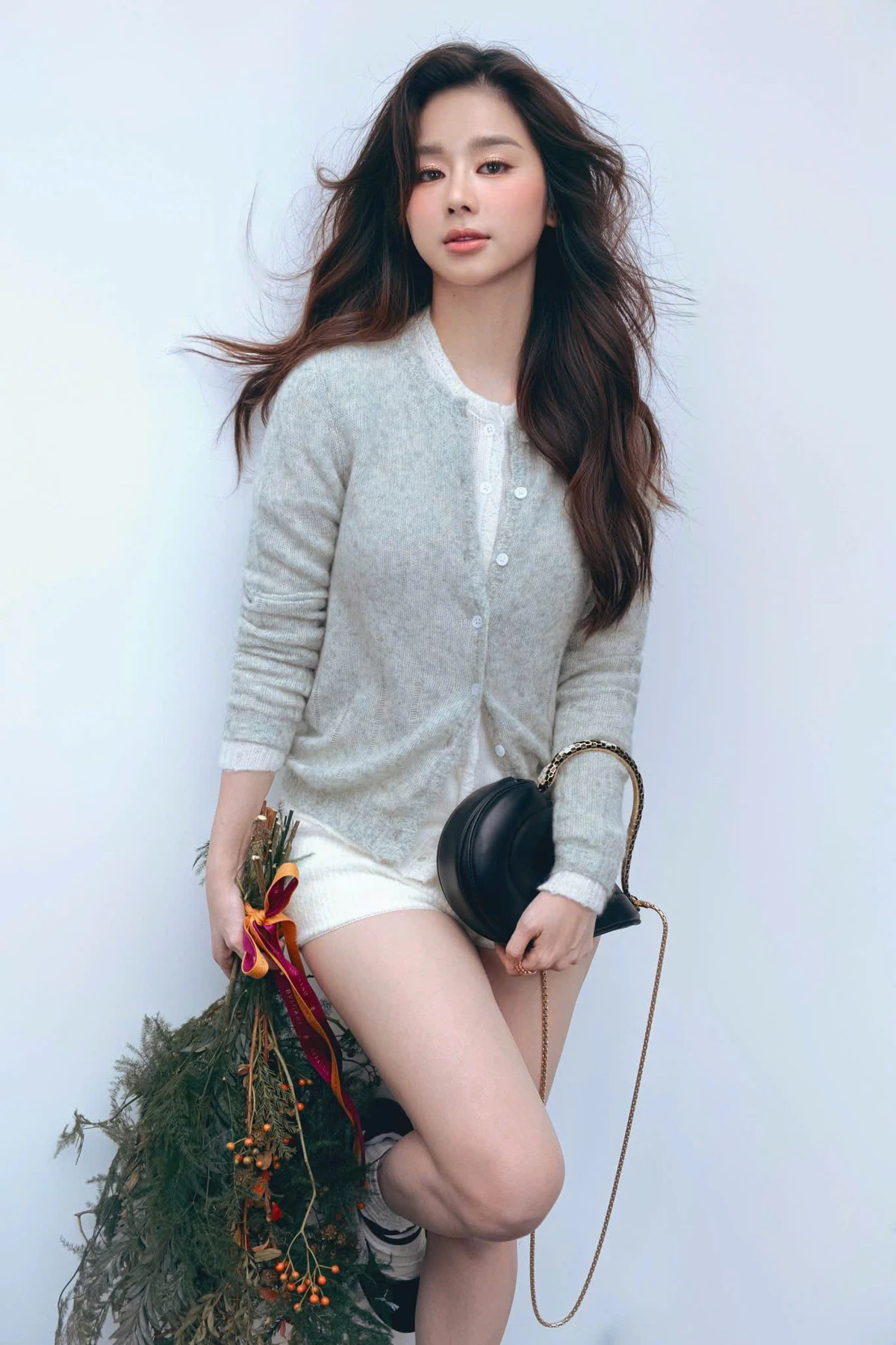 LSOUL Áo Len Dệt Kim Dài Tay Basic Mary Top + Quần Short Len Cạp Cao Bo Gân Echo Short A25102861