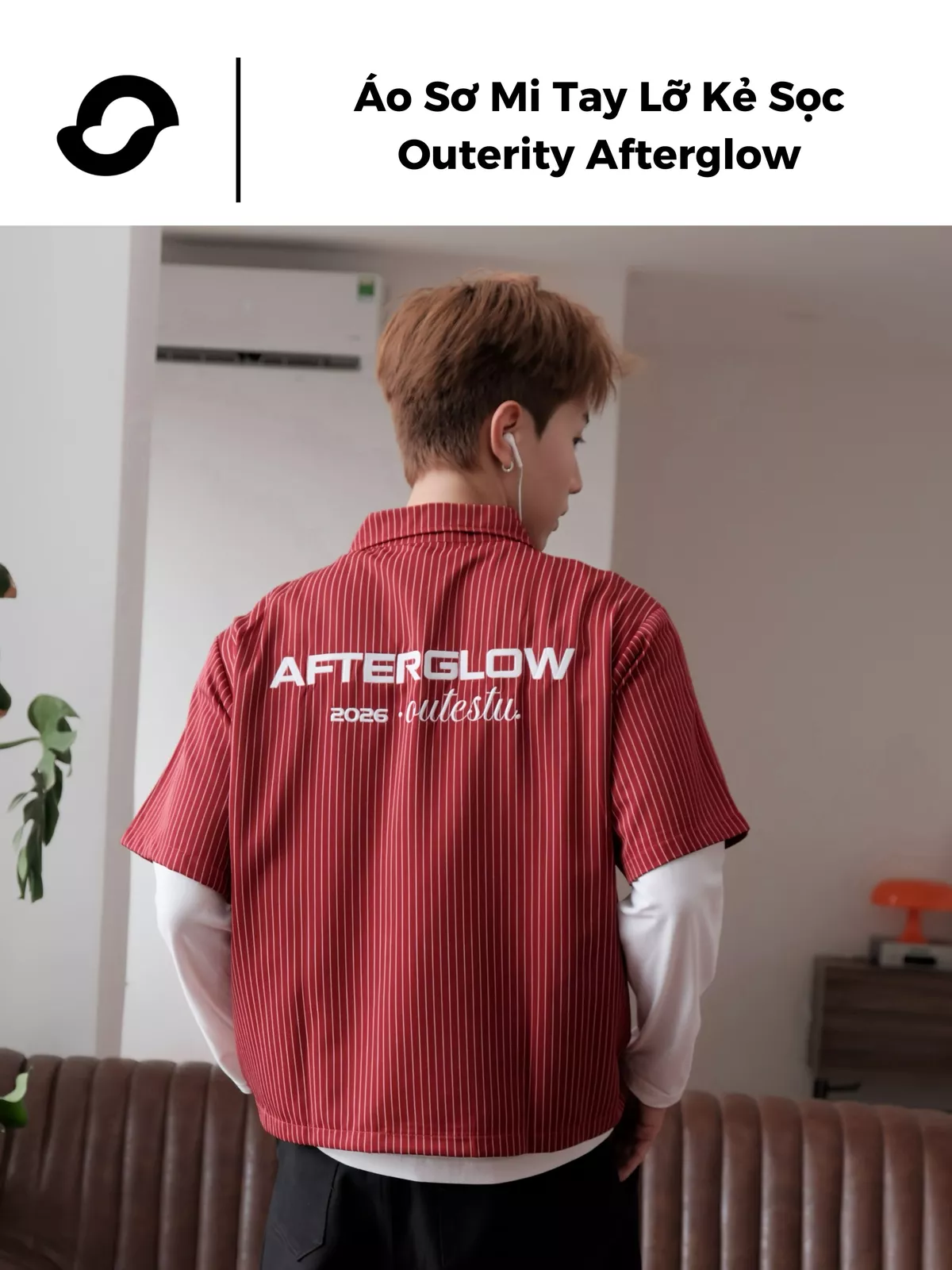 Áo Sơ Mi Tay Lỡ Kẻ Sọc Outerity Afterglow Nam Nữ Unisex / DREAM HORSE COLLECTION 2026