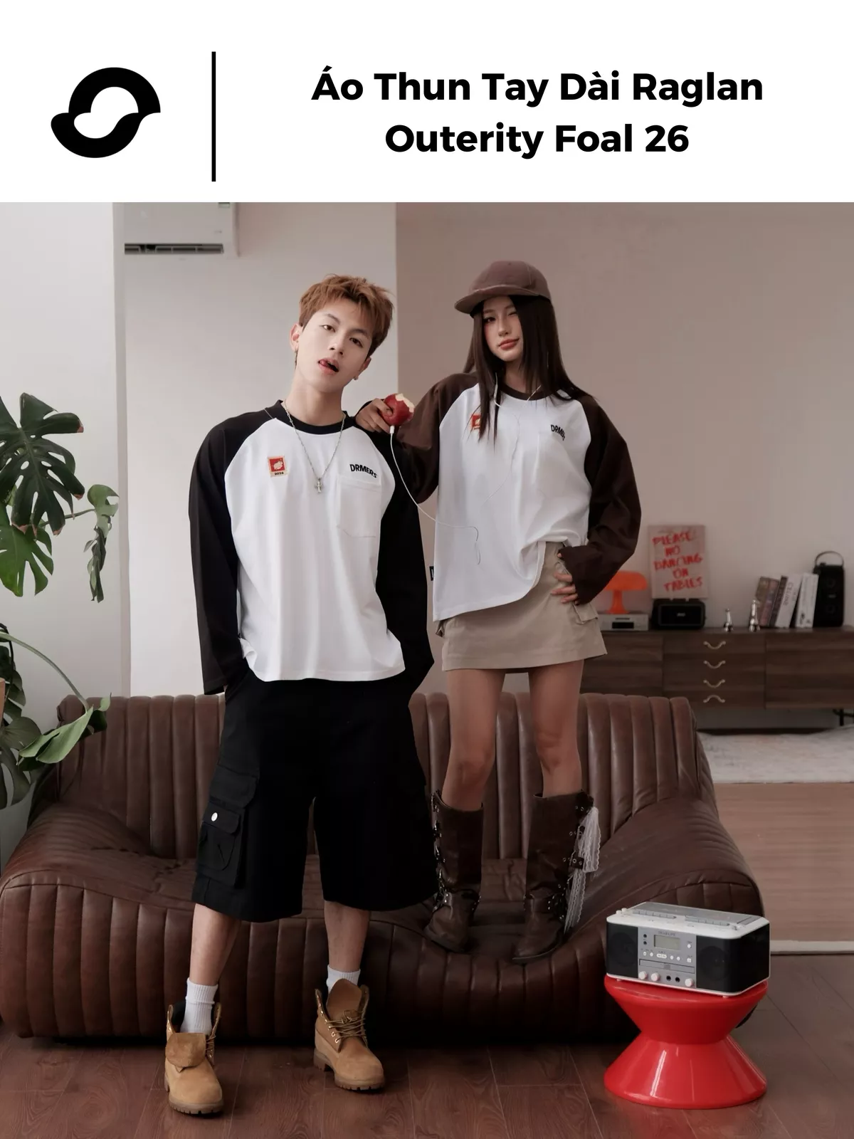 Áo Thun Tay Dài Raglan Outerity Foal 26 Form Boxy Cotton 100% Nam Nữ Unisex/DREAM HORSE COLLECTION 2026