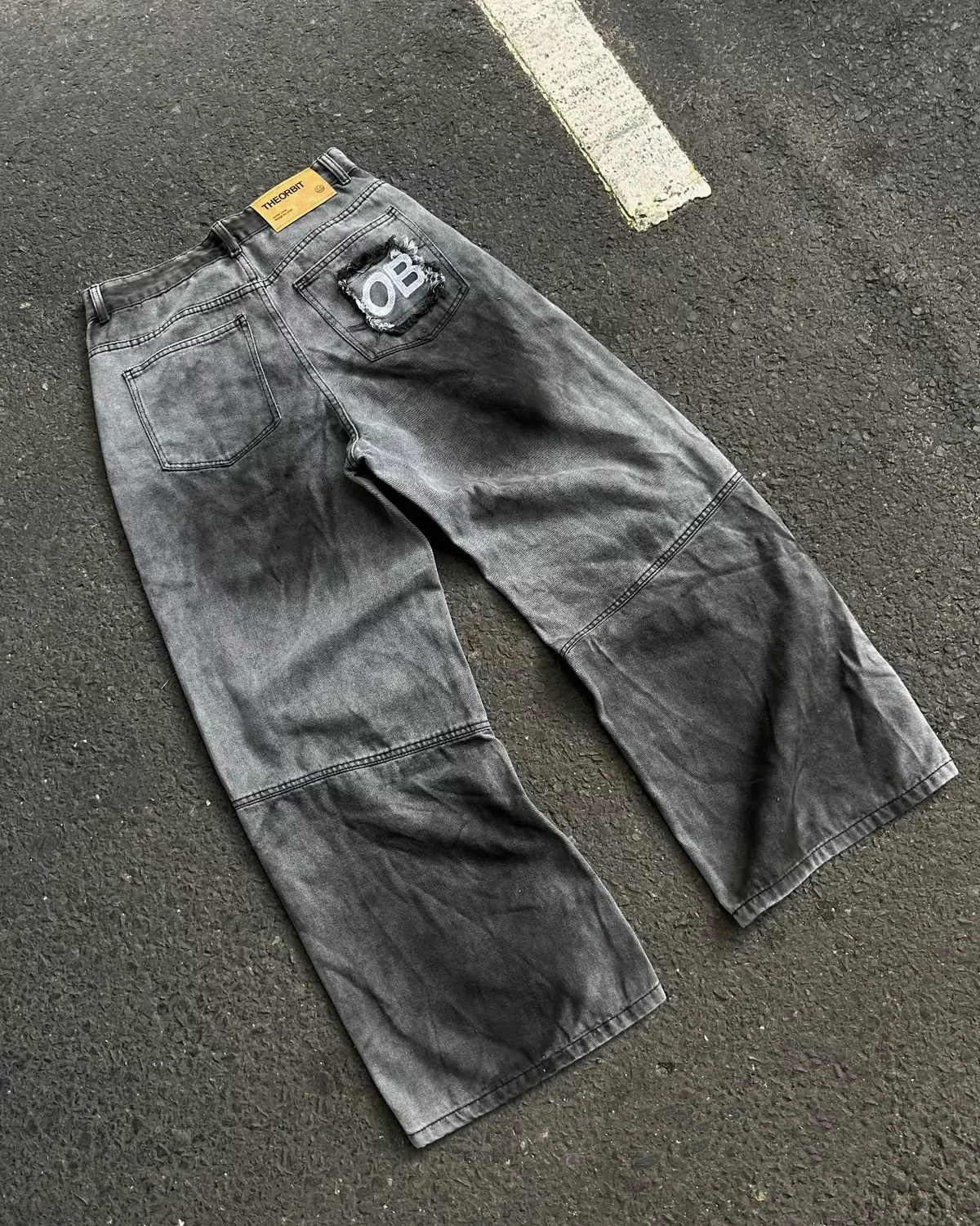 Quần Baggy Nam Nữ Denim Grit Washed Black Grey - Local Brand Chính Hãng