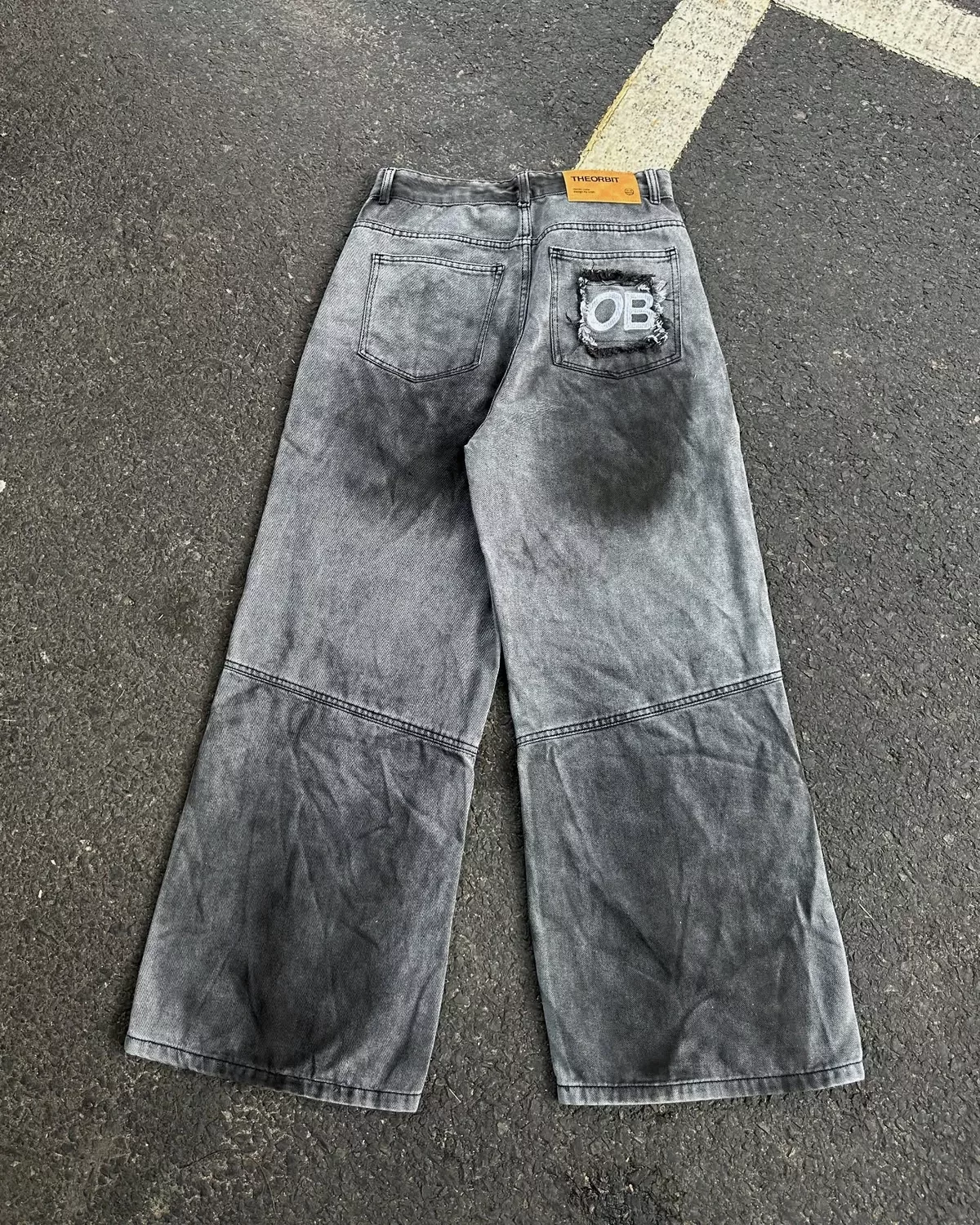 Quần Baggy Nam Nữ Denim Grit Washed Black Grey - Local Brand Chính Hãng