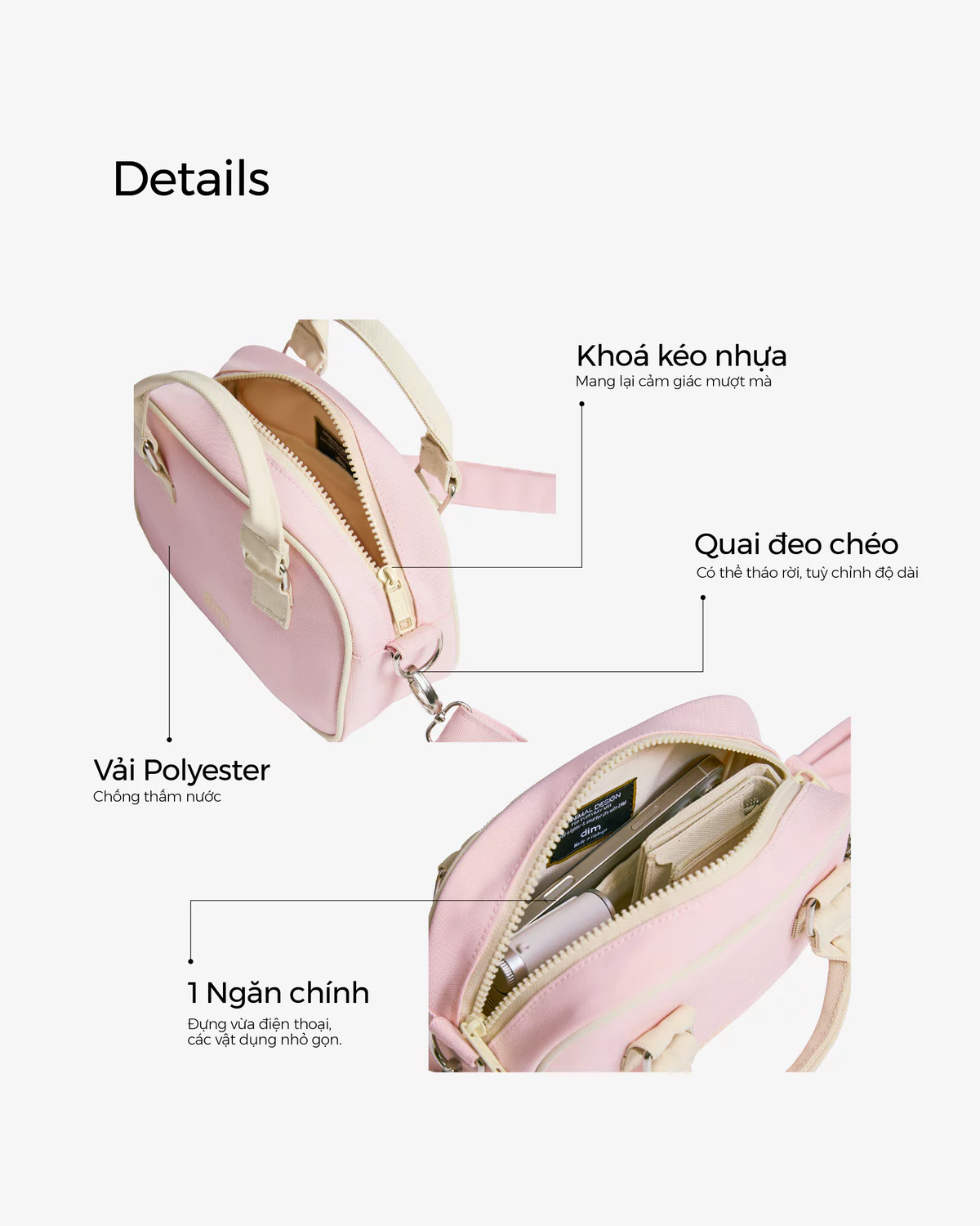 Túi đeo chéo DIM Claire Bag - 5 màu