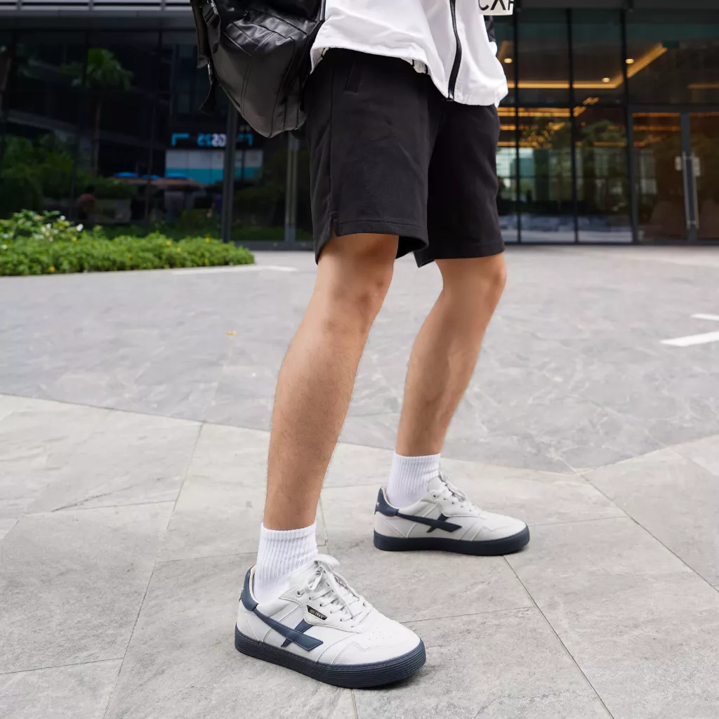 Giày Sneaker Nam Nữ DC48 SMOKE DRIFT Dincox Shoes Đế Bằng - Da phối Suede Cao Cấp
