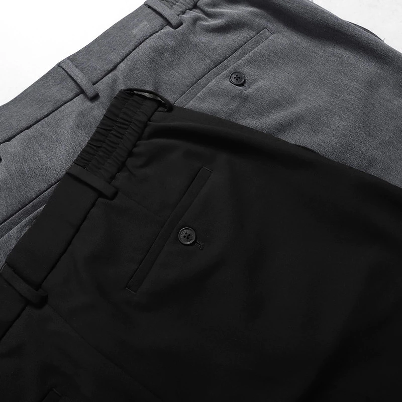 Quần âu TAPERED PANTS TORANO relaxedfit trơn phối cạp chun thêu logo  vừa vặn, tôn dáng tự nhiên GABT506