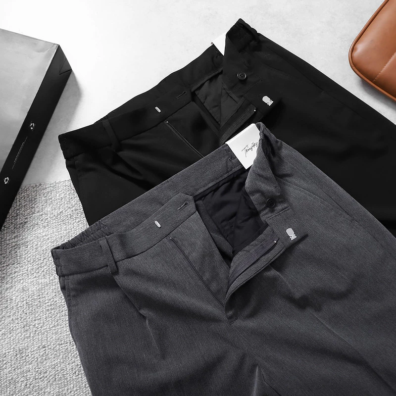 Quần âu TAPERED PANTS TORANO relaxedfit trơn phối cạp chun thêu logo  vừa vặn, tôn dáng tự nhiên GABT506