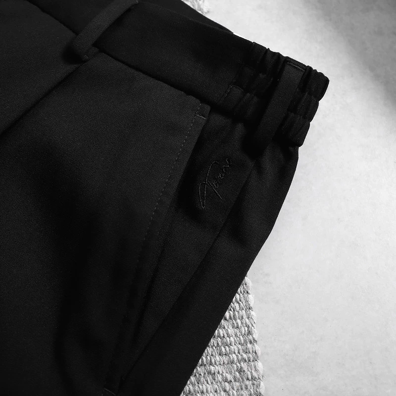 Quần âu TAPERED PANTS TORANO relaxedfit trơn phối cạp chun thêu logo  vừa vặn, tôn dáng tự nhiên GABT506