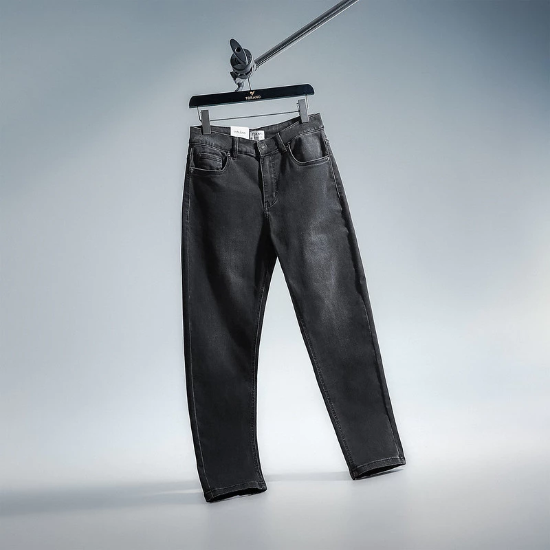 Quần Jeans PREMIUM JEANS TORANO basic slimfit cúc rập logo dày dặn, không bai xù, đúng phom GABJ871