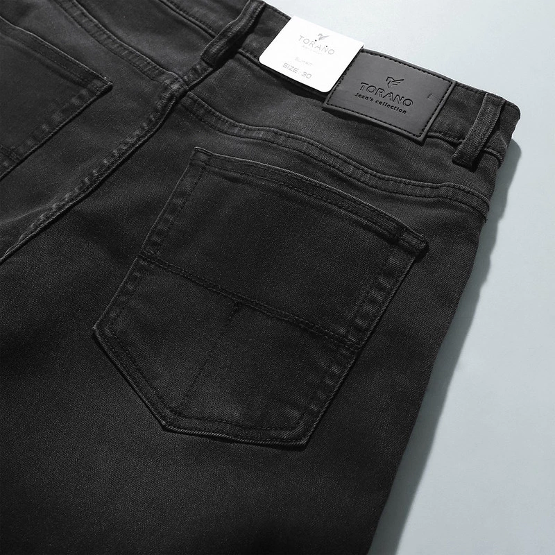 Quần Jeans PREMIUM JEANS TORANO basic slimfit cúc rập logo dày dặn, không bai xù, đúng phom GABJ871