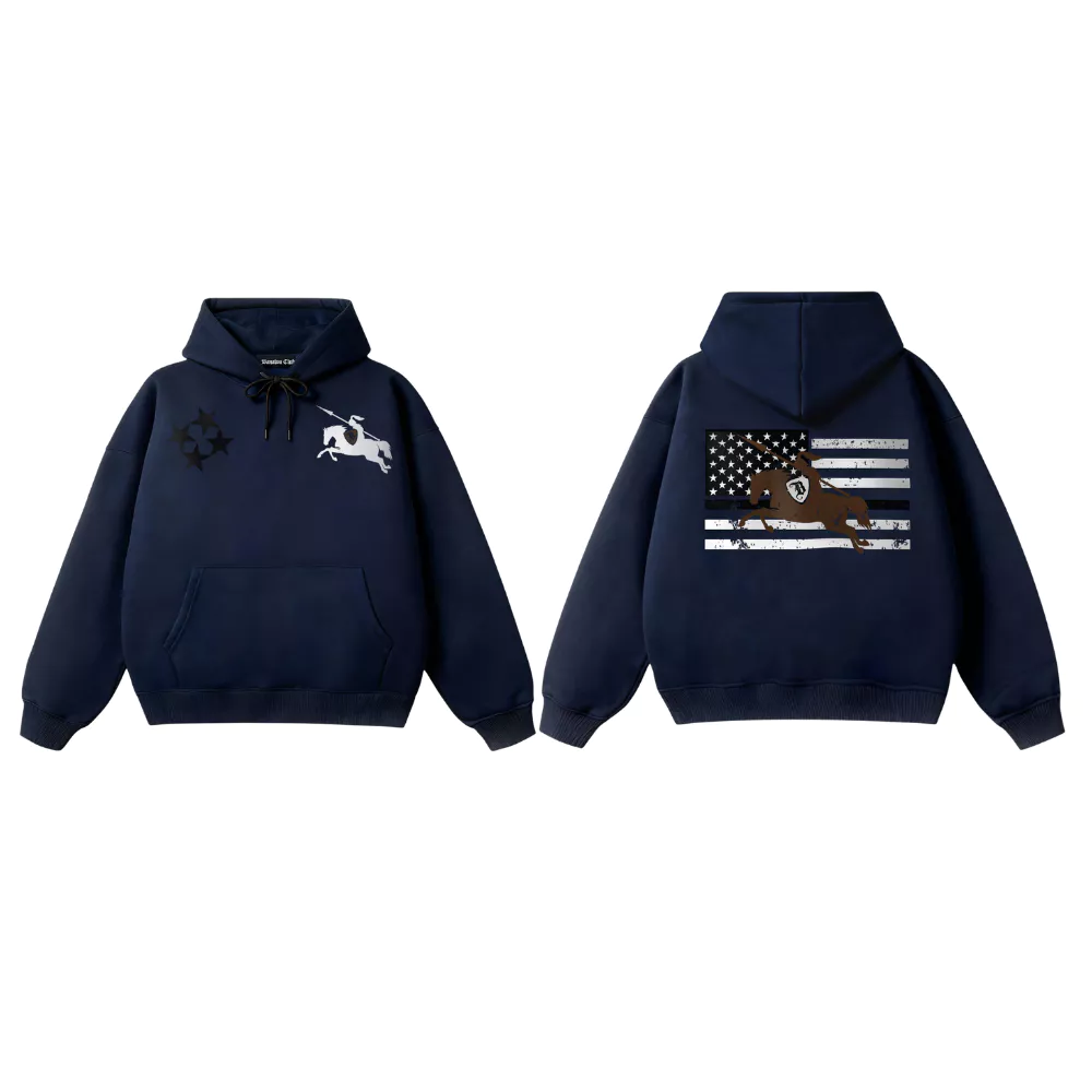 Áo Hoodie Nỉ Unisex Banawa - Rising Knight Hoodie Navy | Local Brand Chính Hãng