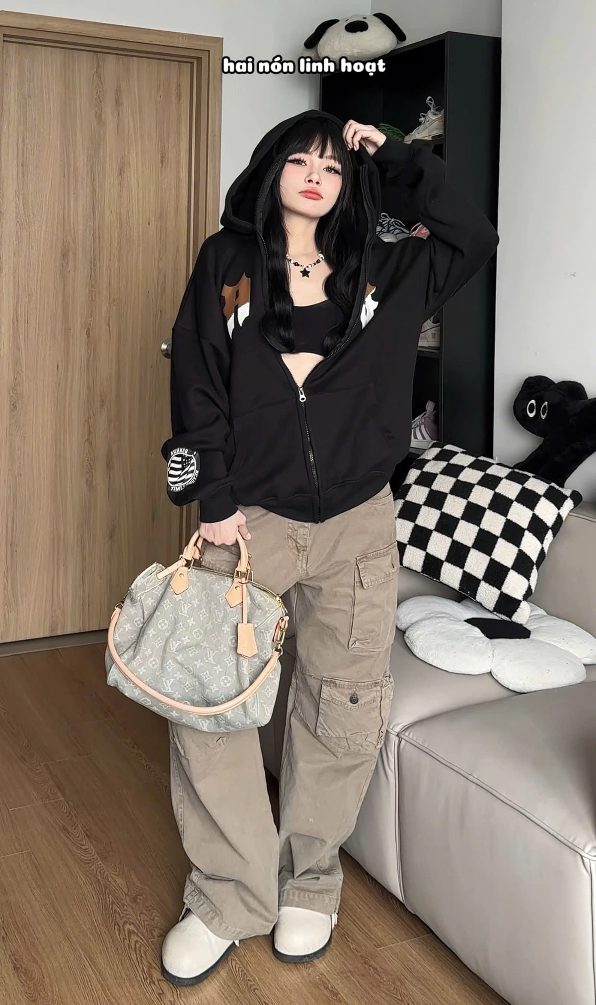 Áo Ninja Hoodie Nỉ Bông Unisex Banawa - Zip Hoodie Badass Monogram | Local Brand Chính Hãng