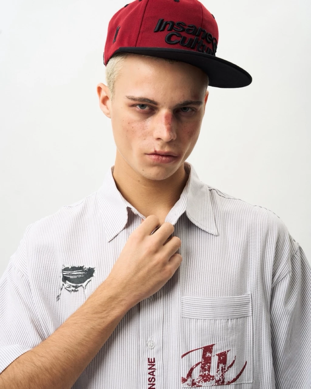 Áo Sơmi InsaneClo RIPPED 26 SHIRT Form Boxy Unisex Vải Sơmi Nhập