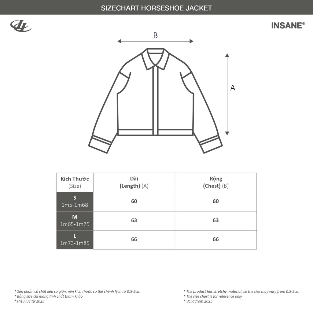 Áo Khoác Denim InsaneClo HORSESHOE JACKET Form Boxy Unisex Chất Liệu Denim