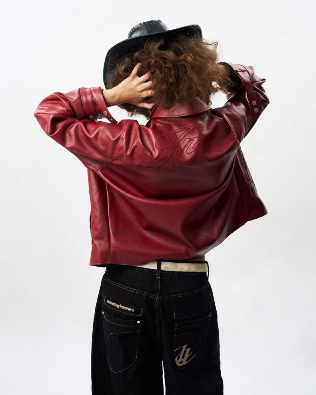 Áo Khoác Da InsaneClo NOIR LEATHER JACKET Form Boxy Chất Liệu Da Nhập